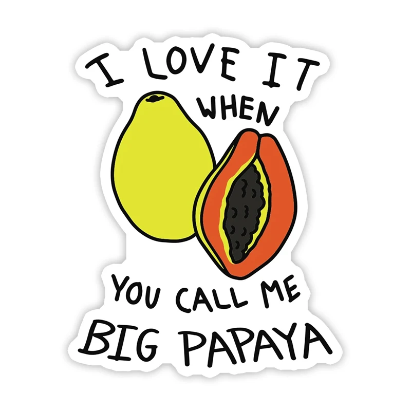 

A-1624 Creativity Papaya Modeling Personality Car Stickers PVC Fashion Auto Window Bumper Sunscreen Waterproof Decals Decor