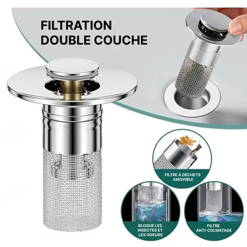 Customizable 1PCS Washbasin Leak Plug, Stainless Steel Odor Proof Bouncing Core, Press Type Sink Drain, Universal Accessory