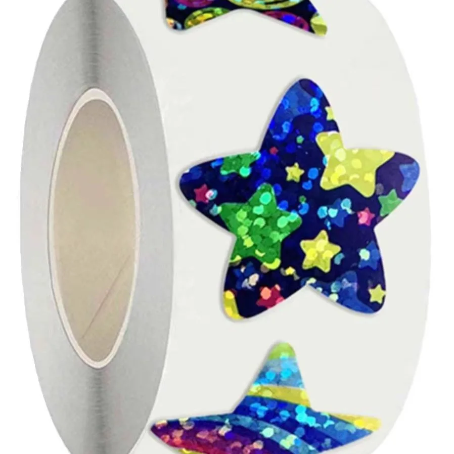 Blue Star Stickers Roll - Cartoon Starry Sky Rewards and Party Gift