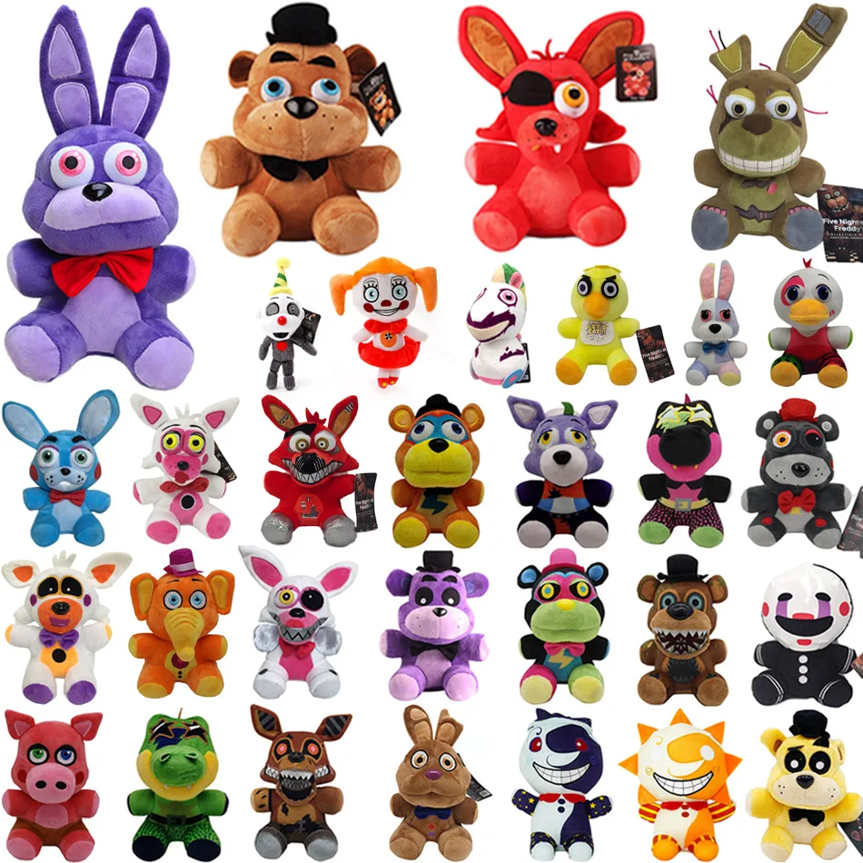 18cm FNAF Plush Toys Kawaii Freddys Animal Foxy Bonnie Bear Ribbit Stuffed  Plush Toys In Stock Plush ​Birthday Gift for Kids - AliExpress