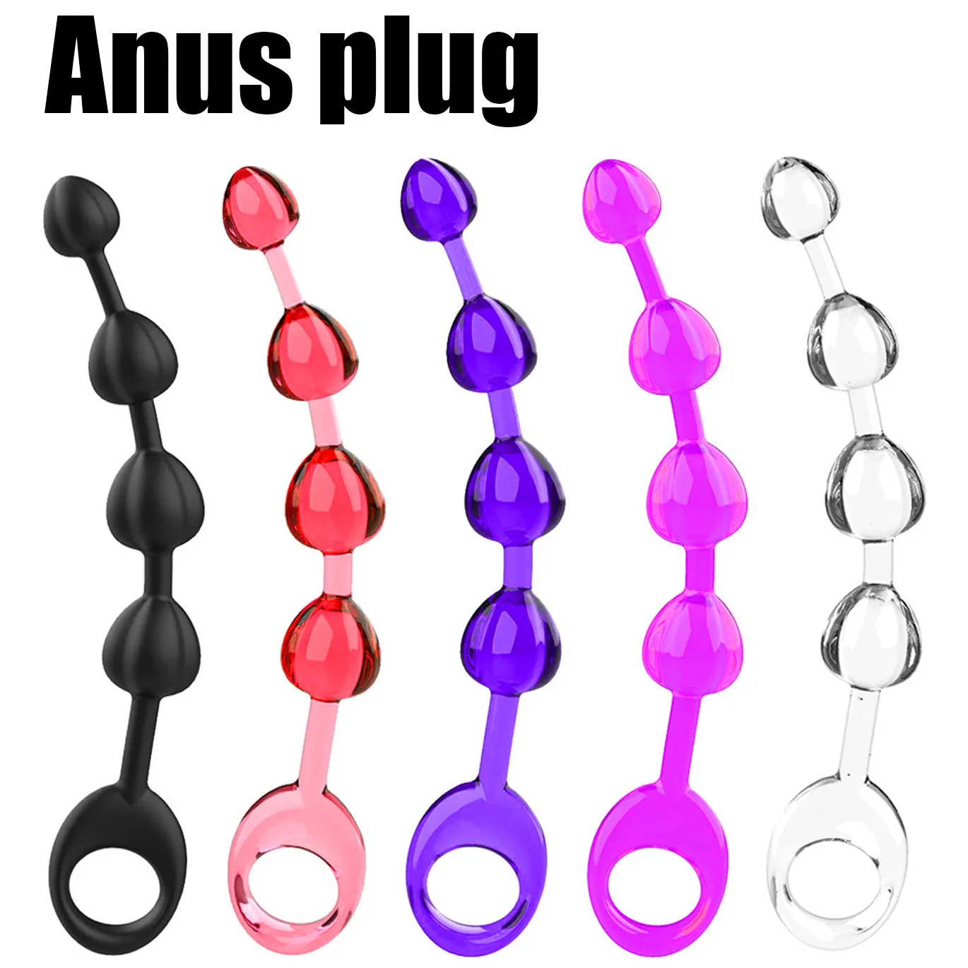 Analkugel-Plug mit Ringgriff, weiches Butt Plug-Analspielzeug für Anfänger, Prostata-Massage