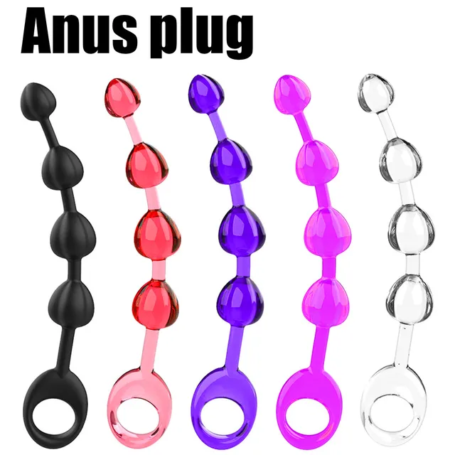 Analkugel-Plug mit Ringgriff, weiches Butt Plug-Analspielzeug für Anfänger, Prostata-Massage