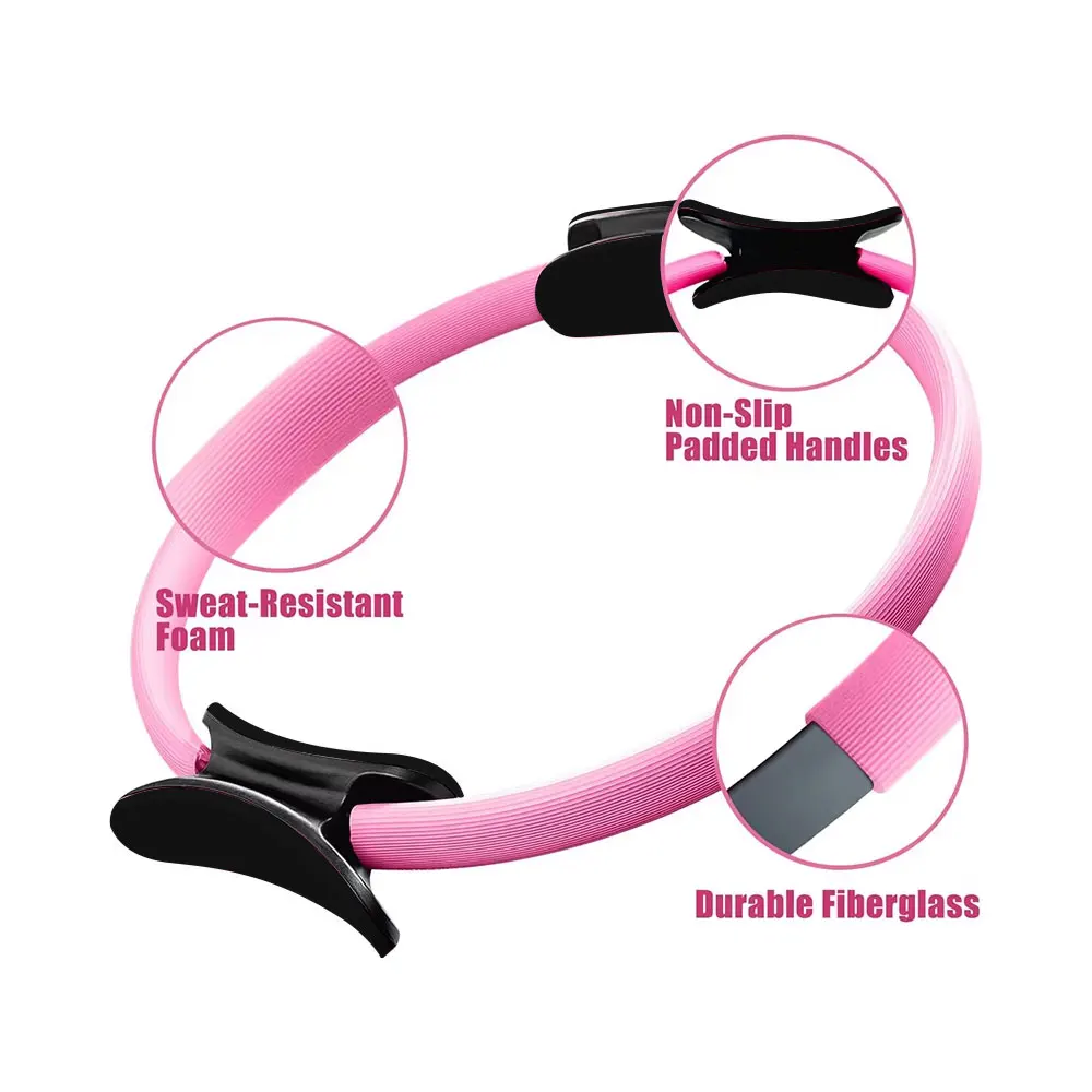 Pilates Fitness Ring for Focusing on Toning Inner Thighs, Arms, and Core，Toning, Fitness & Pelvic Floor Exercise-Yoga Rings