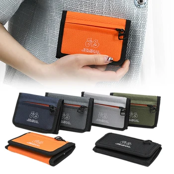 Nuovo portafoglio casual a tre ante in nylon stile giapponese per uomo uomo donna giovane novità borsa per soldi borsa con cerniera portamonete porta carte d'identità 1