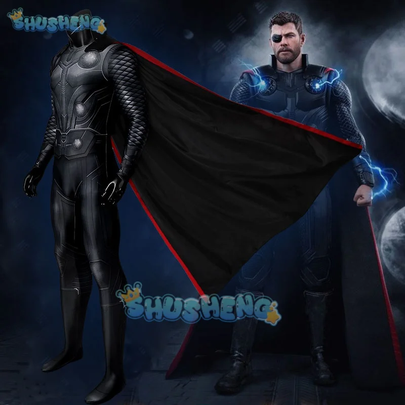 

Movie Super Hero Endgame Thor Costume Halloween Superhero Party Dress Thor Cosplay Jumpsuit