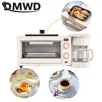 12L Multifunctional Bake oven Drip coffee maker 3 in 1 breakfast machine Tea boiler Sandwich Toast Roaster Non-stick Frying pan 1
