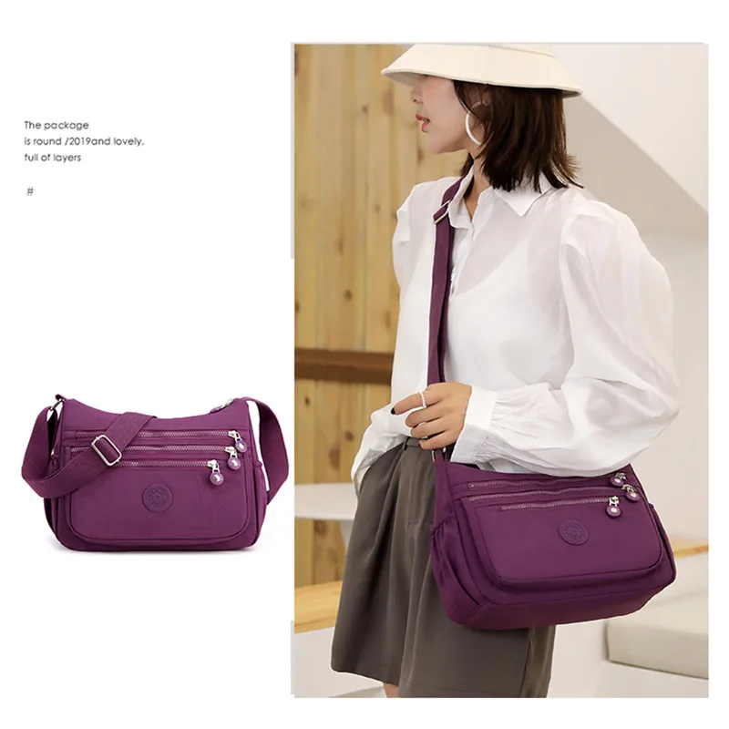 

Women's Messenger large capacity Multi Layer Shoulder Bag Polyester Fashion Cosmetic Bag Versatile Handbag Crossbody Bag