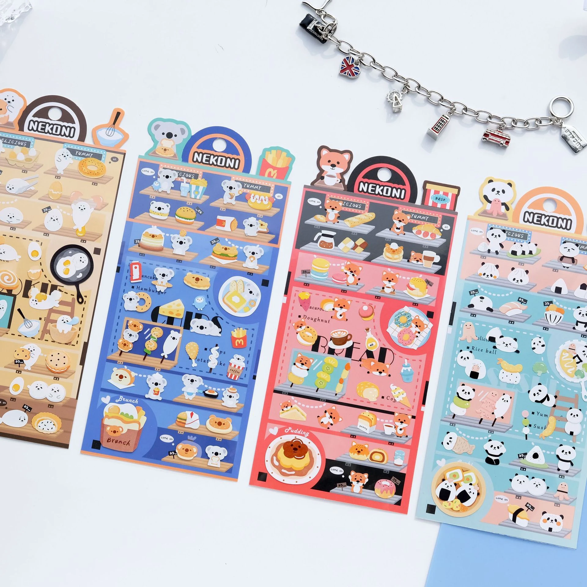 Cute Stickers For Kids Scrapbook Supplies Panda Fox Bear Kawaii Sticker