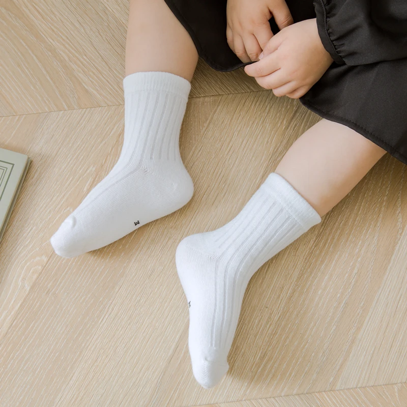 Children Socks 4 Pairs/Lot for Girls Boys Cotton Spring Autumn Winter Kids Baby Mid Tube Socks Keep Warm Floor