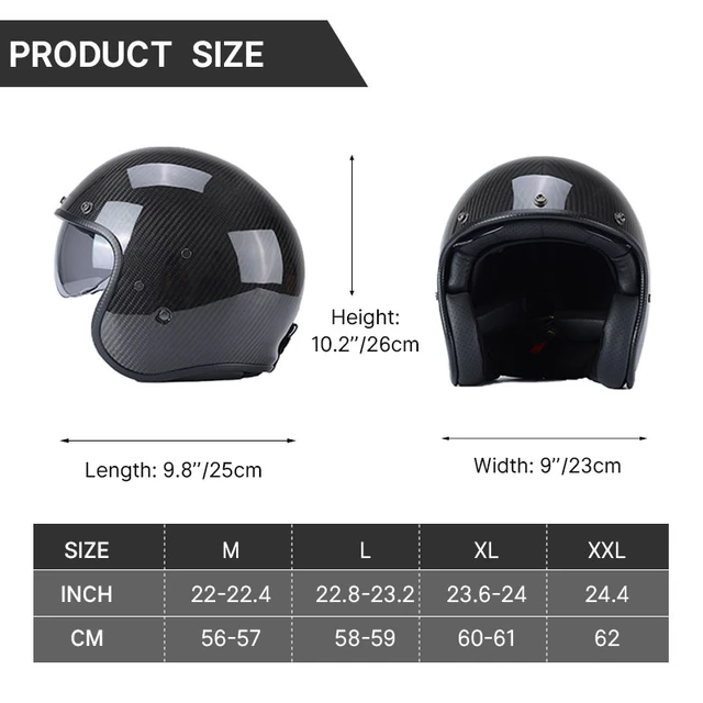 Personalized Pattern Carbon Fiber Retro Motorcycle Helmets 3/4 Open Face  Capacete Vintage Half Helmet Casco Scooter Uomo - AliExpress