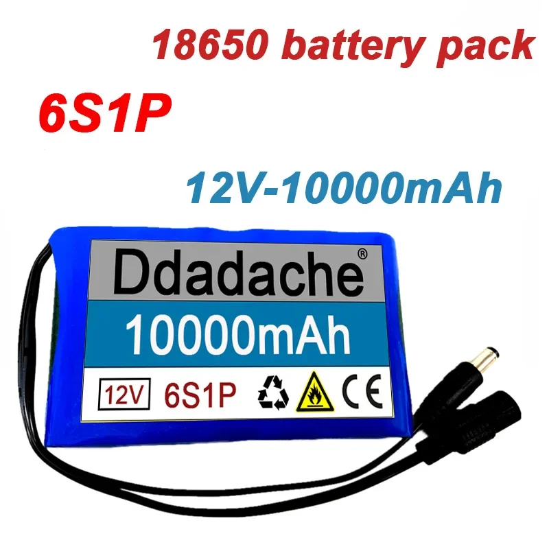 

New 100% original 12V 6S1P 16000mah battery lithium ion battery pack capacity DC 12.6 v 16Ah CCTV cam Monitor+Free Shipping