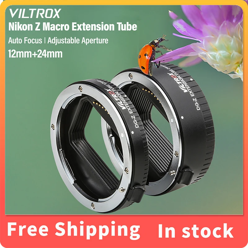 

Viltrox Auto Focus Macro Extension Tube Lens Adapter for Sony E Canon EF RF Nikon Z Panasonic Olympus M43 Leica L Fuji X Camera