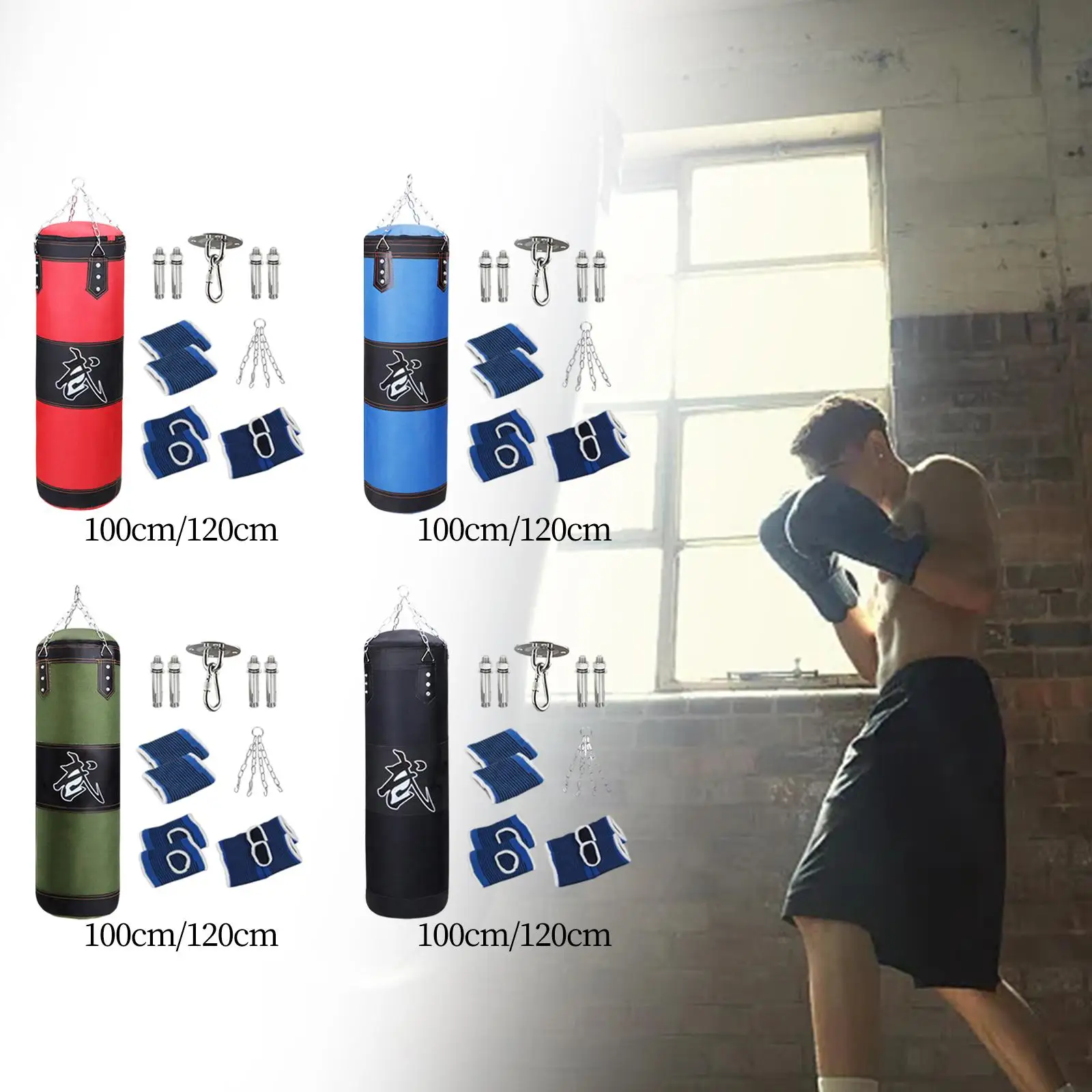 Boxing Sandbag Boxing Bag Workout with Hanging Hook Punching Bag Hanging