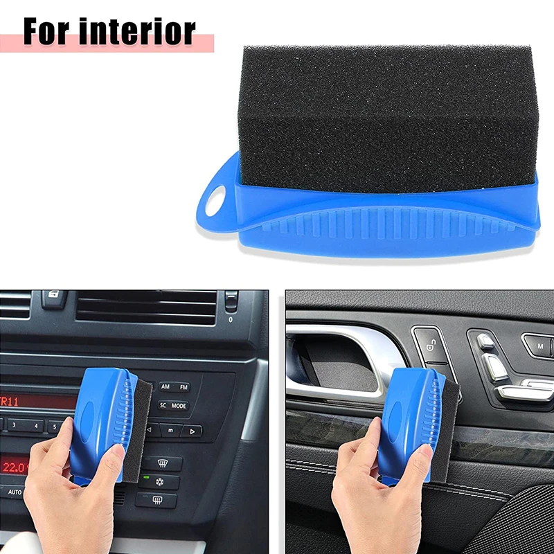 Cleaning Sponge 2/1Pcs Car Wheel Polish Waxing Sponge ABS Cover Water Suction Sponge Pad Wax Polishing Tyre Brushes Car Detailing Accessories