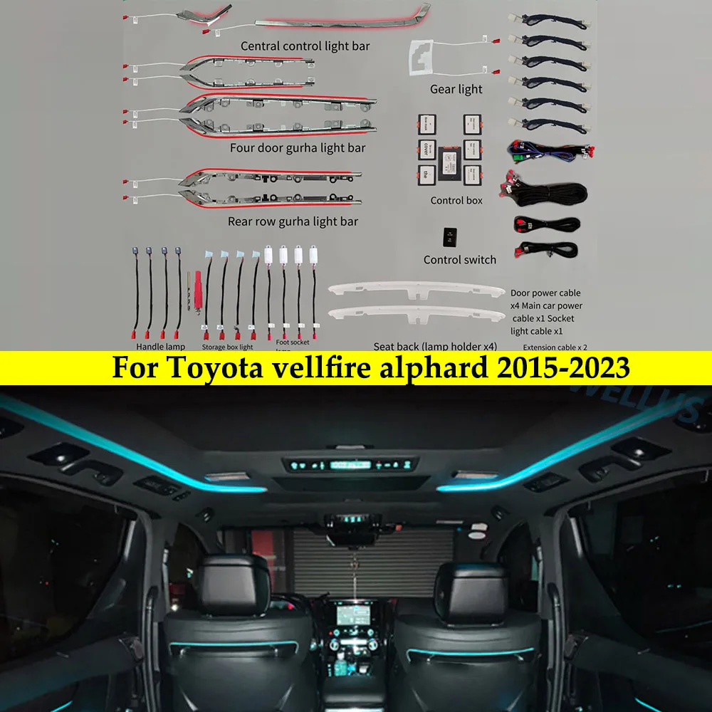 

LHD/RHD For Toyota vellfire alphard Interior car ambient light full set led decorate light seatback cover light