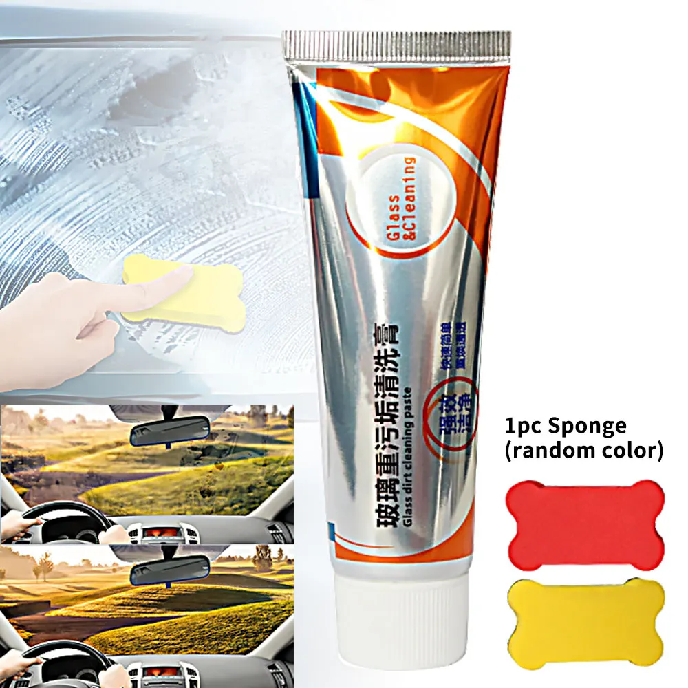 Car Oil Film Remover Car Window Glass Cleaning Paste Descaling Cleaning  Agent Windshield Remover 120ml