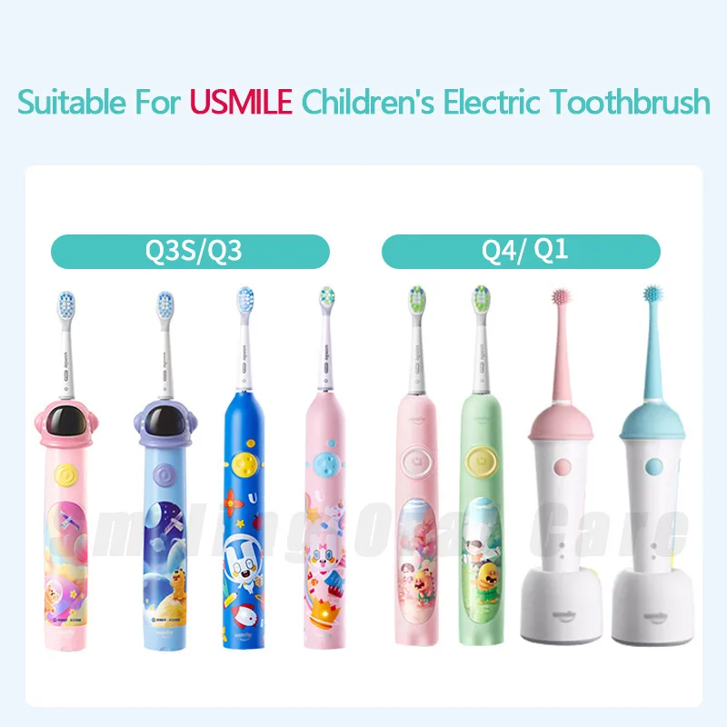 Usmile 어린이 교체 칫솔 헤드, Q1 Q3 Q3S 진공 소프트 듀퐁 노즐, 어린이 전기 스마트 브러시 헤드, 6 개, 12 개