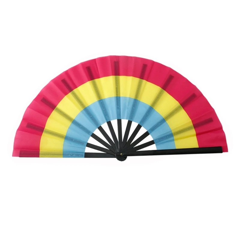 Ventaglio pieghevole arcobaleno | Pride Decorations Rainbow Folding Fan | Ventaglio a mano Lgbt | Ventaglio gay Pride | Ventaglio portatile in tessuto colorato per, per musica, festival