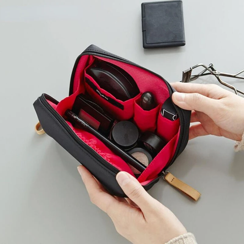 

Женская однотонная косметичка в Корейском стиле, женская косметичка, сумка для туалетных принадлежностей, водонепроницаемый органайзер для косметики