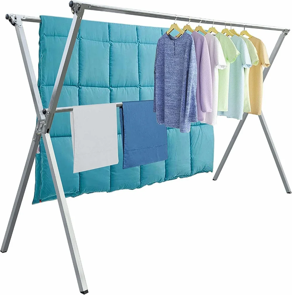 Clothes Drying Racks Outdoor 80 Inches Updated Version Stainless Steel Laundry Drying Rack
