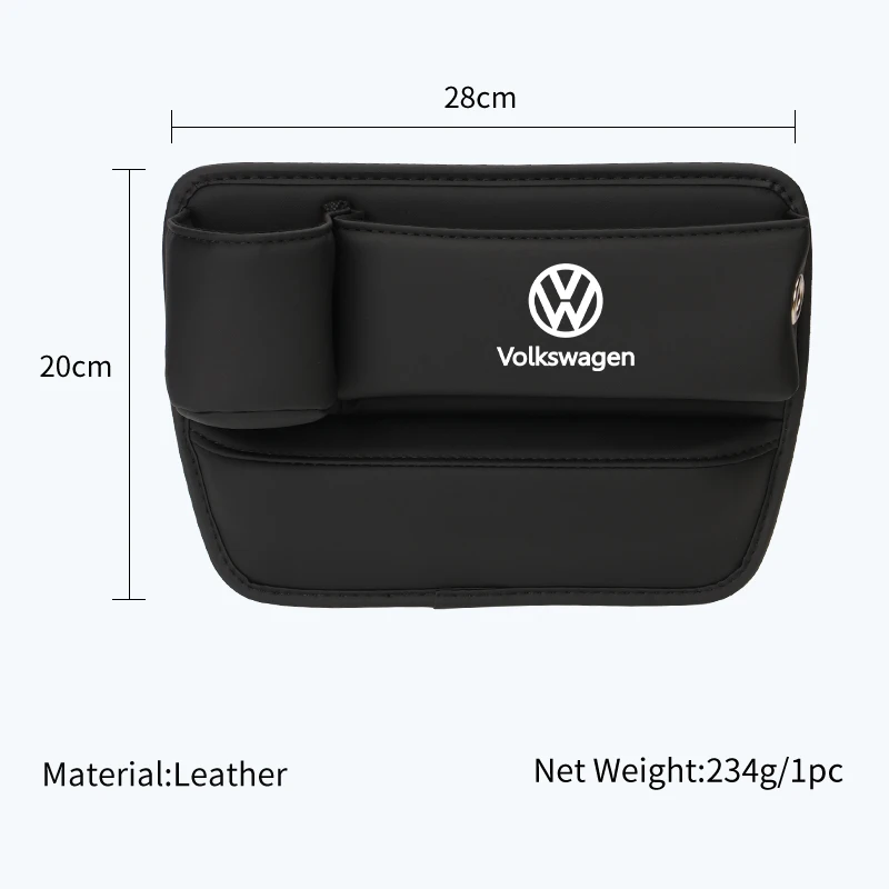 자동차 좌석 틈새 수납함 시트 슬릿 갭 정리 가방 폭스바겐 VW 티구안 제타 폴로 골프 파사트 시로코 T-ROC 투아렉용