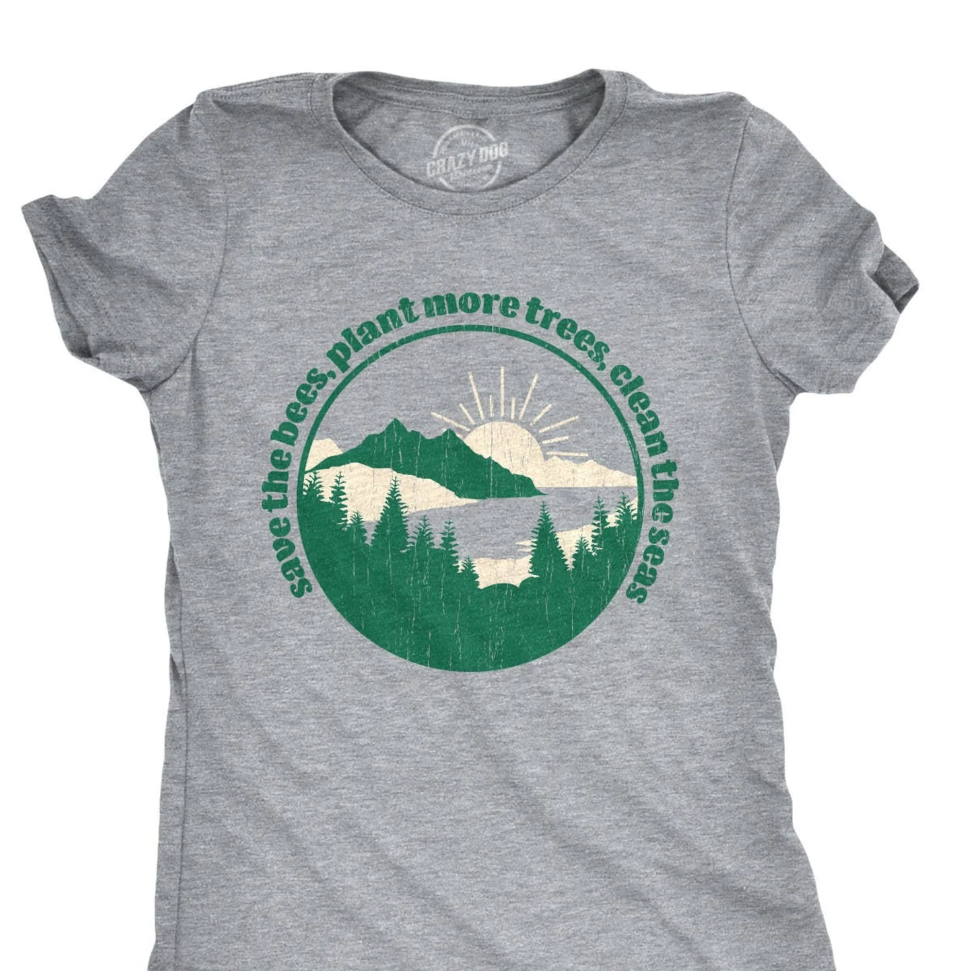 Save The Bees Plant More Trees Clean Seas Environment Active T Shirt Earth Day Climate Change