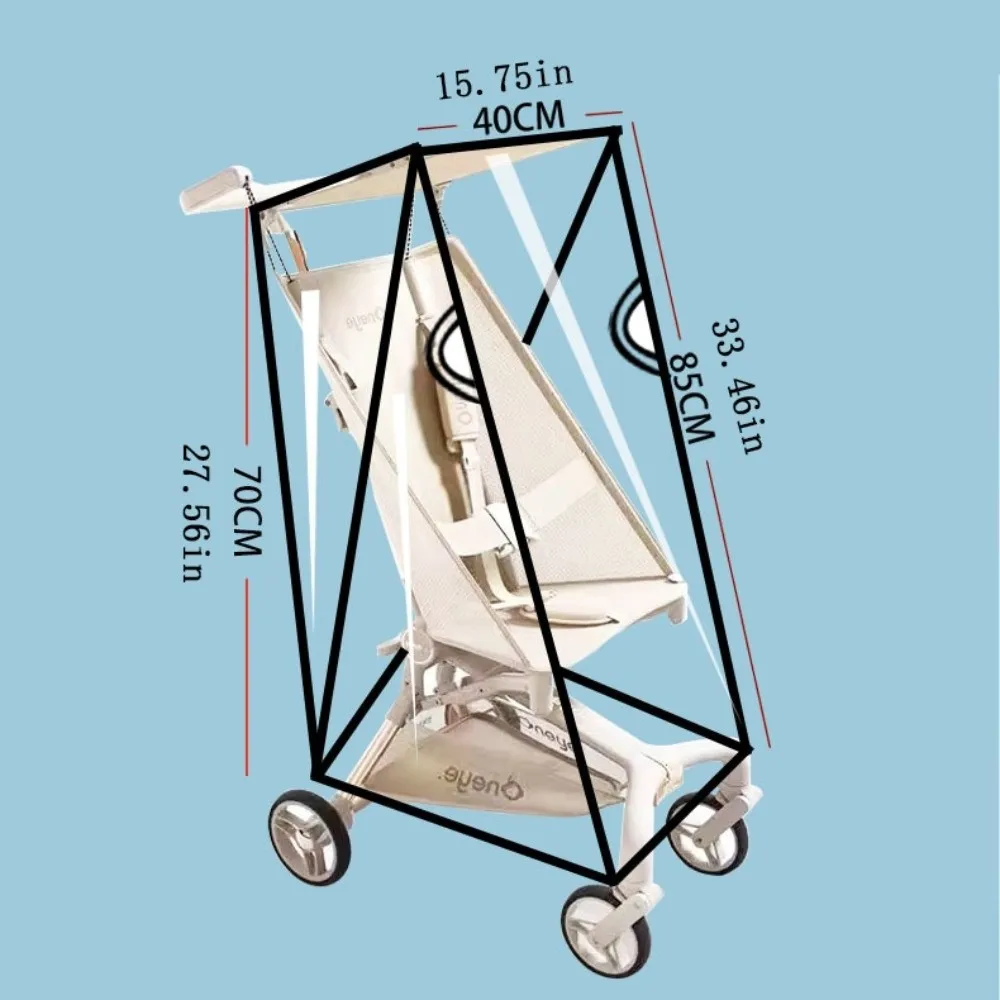 Transparent Baby Umbrella Stroller Rainproof Cover Waterproof Windproof Pocket Stroller Rain Cover Travel Protective Shield