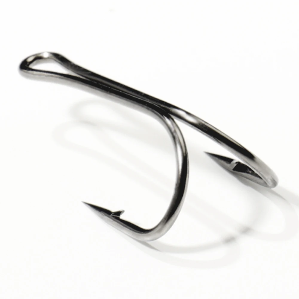 GOBAIT 10–20 Stück Doppel-Angelhaken, Kohlenstoffstahl, Kurbel, Stacheldraht, Anti-Verhaken, Haken, Weichköder-Set, Tackle-Box, Pesca, Twin-Angelhaken – Detail 12