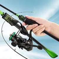 Spinning Fishing Rod Carbon Fiber Lure Pole Bait Weight 2-15g Adjustable Handle Bass Fishing Rods for Reservoir Pond Stream