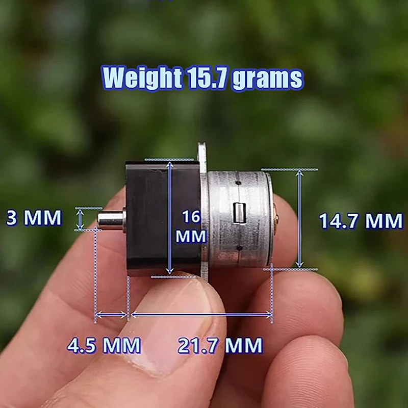 15BY Mini 15mm 2-Phasen 4-Draht Getriebe Schrittmotor Micro Vollmetall Getriebe Getriebe Schrittmotor DIY – Detail 1