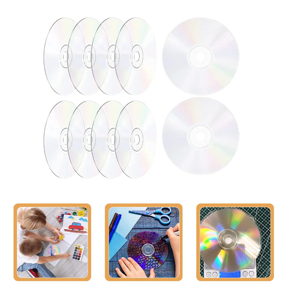 Mltifunctional CD Discs DIY Household Craft Material Handmade Blank Cds For Home Shop Crafts Wall Decorations Clear