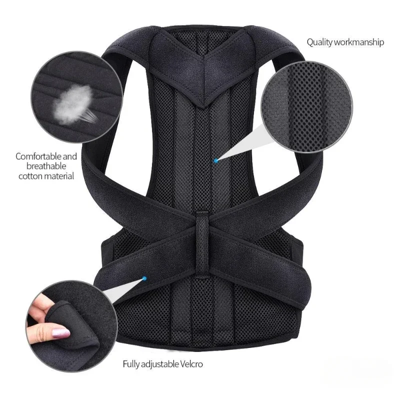 Posture Corrector Male Female Adjustable Posture Corrector Corset Back Brace Belt Lumbar Support Straight Corrector Breathable Back Support S-XXL