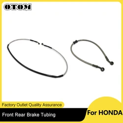 OTOM Braided Brake Hose 1320mm 590mm Motorcycle Dirt Bike Front Rear Brake Line Cable Oil Pipes For HONDA CRF YAMAHA YZF 250 450