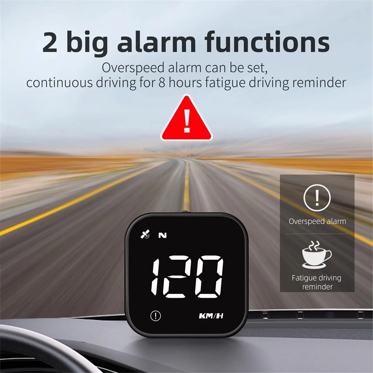 T27C G4 Head-Up Display LED Auto Speedometer Smart Digital Alarm Reminder GPS for HUD Car Accessories