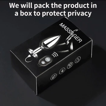 Metal Anal Vibrators Butt Plug Vibrator Wireless Remote Male Prostate Massager Adult Sex Toys for Men Woman Gay Erotic Toys 6