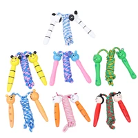 Cotton Jump Rope for Kids-Wooden Handle-Adjustable Cotton Braided Fitness Skipping Rope Great for Exercise Activity 24BD 2