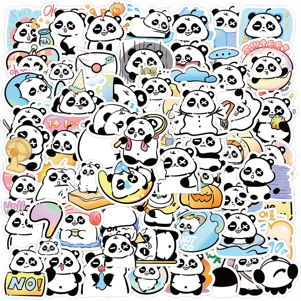 

10/30/60PCS Cute Panda Cartoon Animal Stickers Kawaii Decals Decoration Phone Laptop Scrapbook Diary Stationery Sticker Kid Toy