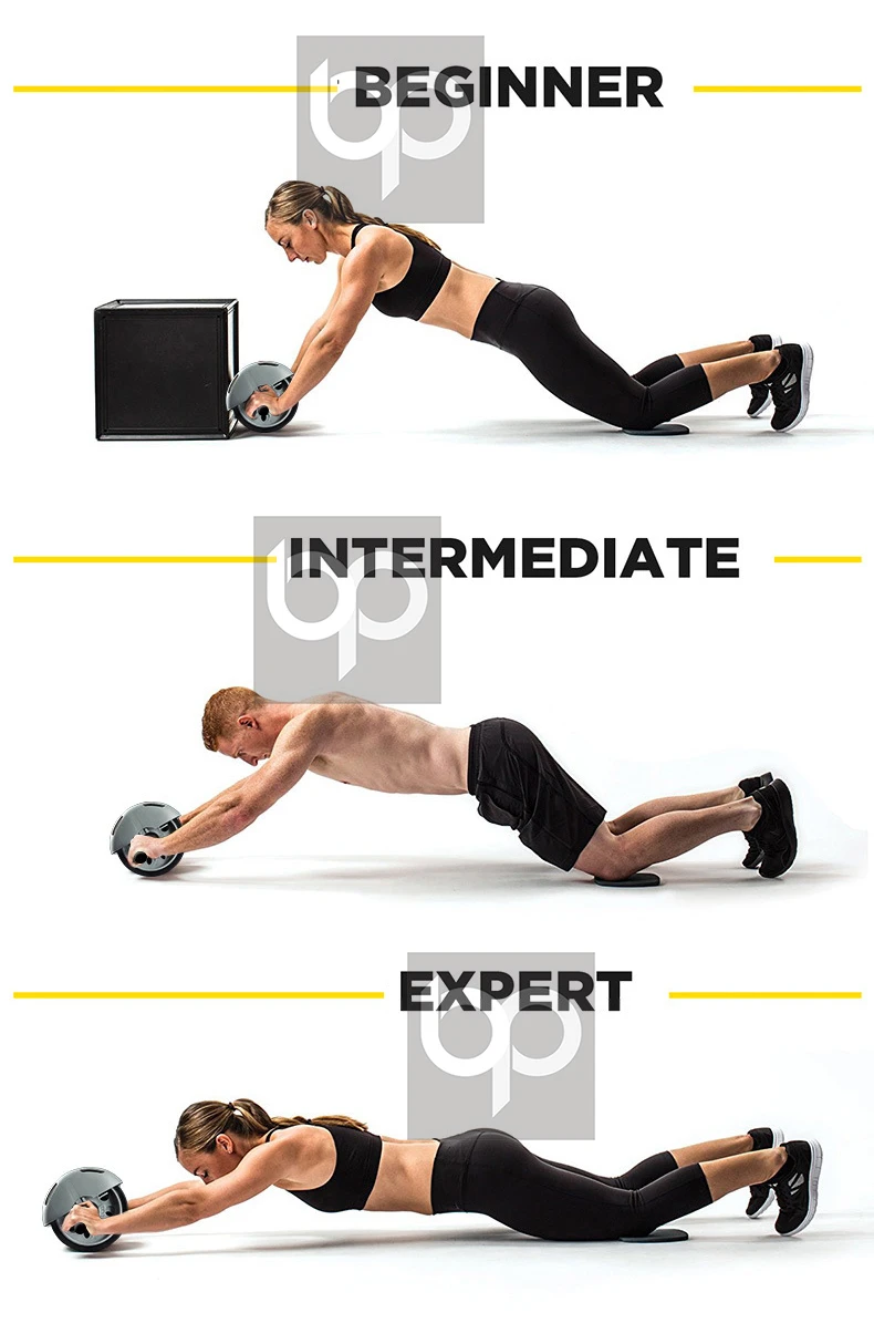 Machine Abdo Pliable Avec Rouleau – Pour Crunchs, Pompes, Exercices à La Maison – Portable Et Stable