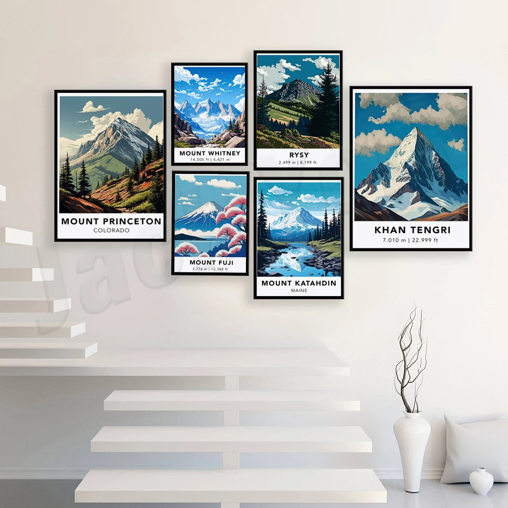 Triglav-montura Katahdin, montura Parker California, montar SG, montar Rainer, Chan Tengri, montar Fuji, poste de viaje de Colorado