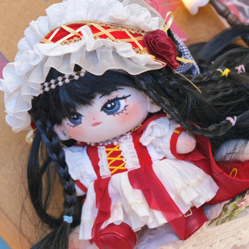 

Handmade 5pc/set The Name of The Rose 20cm Doll Clothes Dress Headband Cape Shoes Bib Exquisite Princess Dress