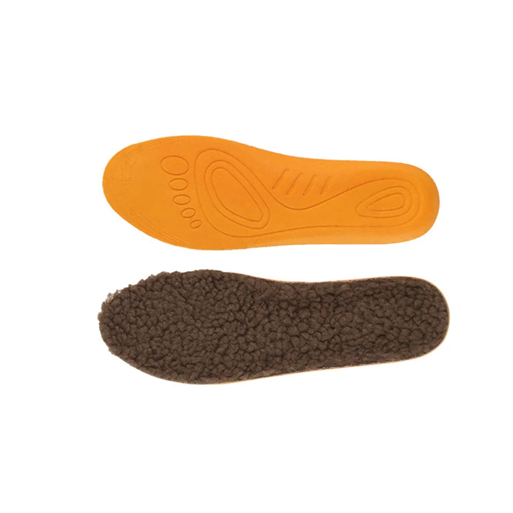 

1 Pair of Imitation Lambs Wool Insoles Shock-absorbing Shoe Cushions Massaging Shoe Pads for Women Men Size 33-36 Brown