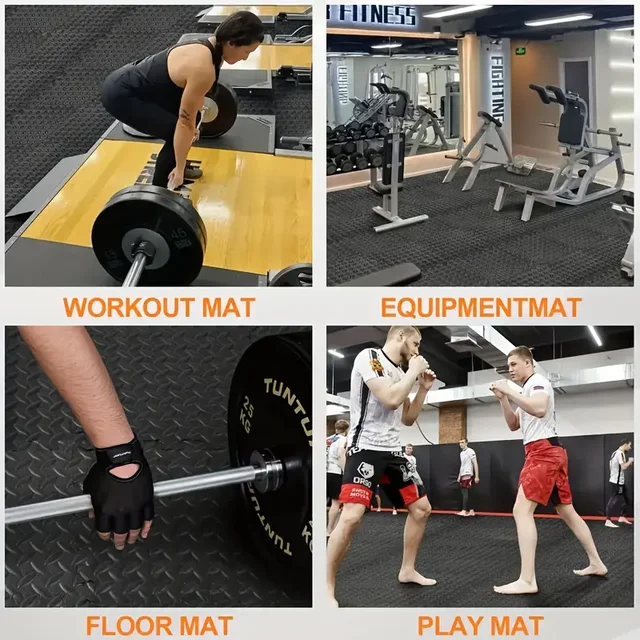 16Pcs Non-slip Waterproof Fitness Mat Shock-absorbing Floor Protection Splicing Exercise Mat Power Yoga Training Floor Tiles 4