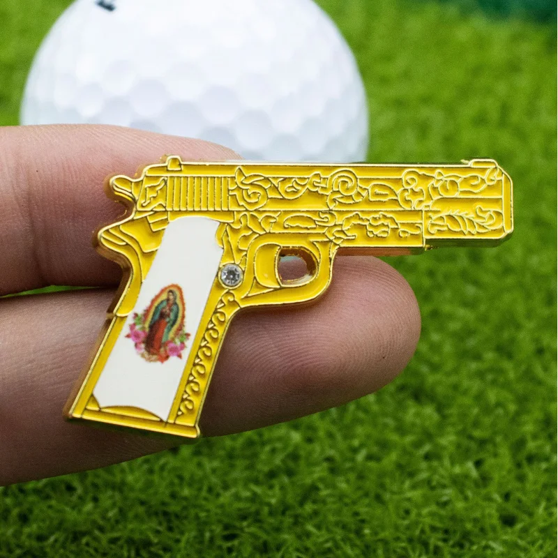 New golf ball marker hat clip metal hat clip with paint magnet badge