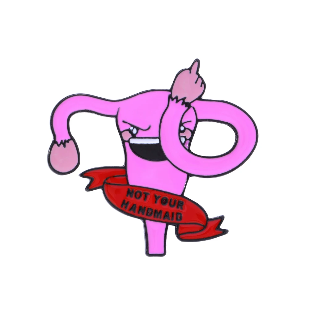 Wholesale Pink Feminism Spille Per Utero Spille In Metallo Destra Da Donna Bans Off My Body Not Your Handmaid Badge Per Ragazze Femminista