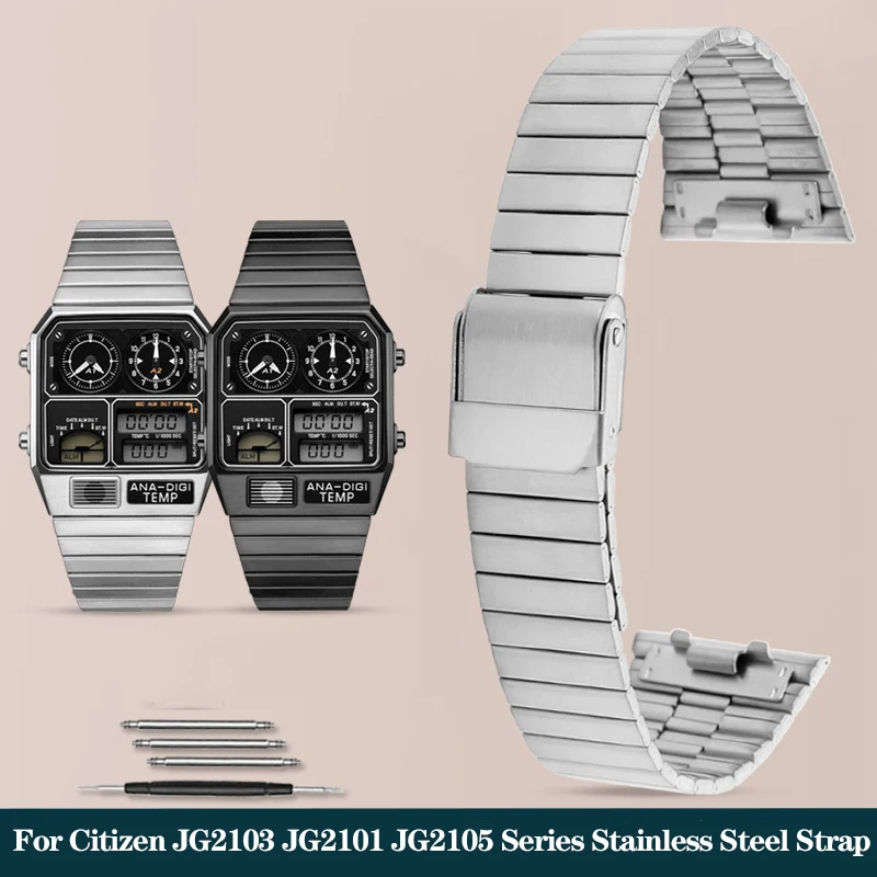 Citizen Star River Battleship Watch Strap Per Retro Small Gold Block Jg2103 Jg2101 Jg2105 Series Cinturino In Acciaio Inossidabile 18Mm