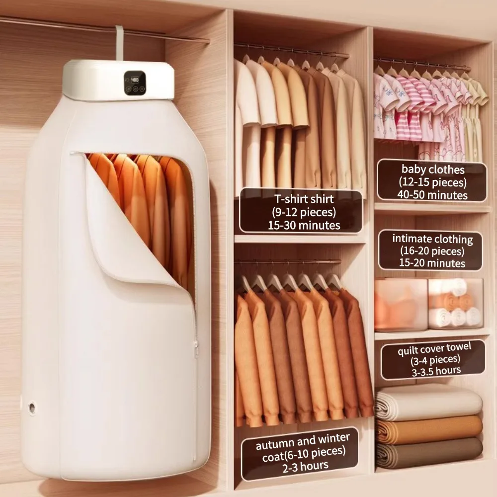 Portable Folding Clothes Dryer, Suitable For Dormitory Apartments, Family Travel Rv Clothes Dryer, Dryer With Drying Bag