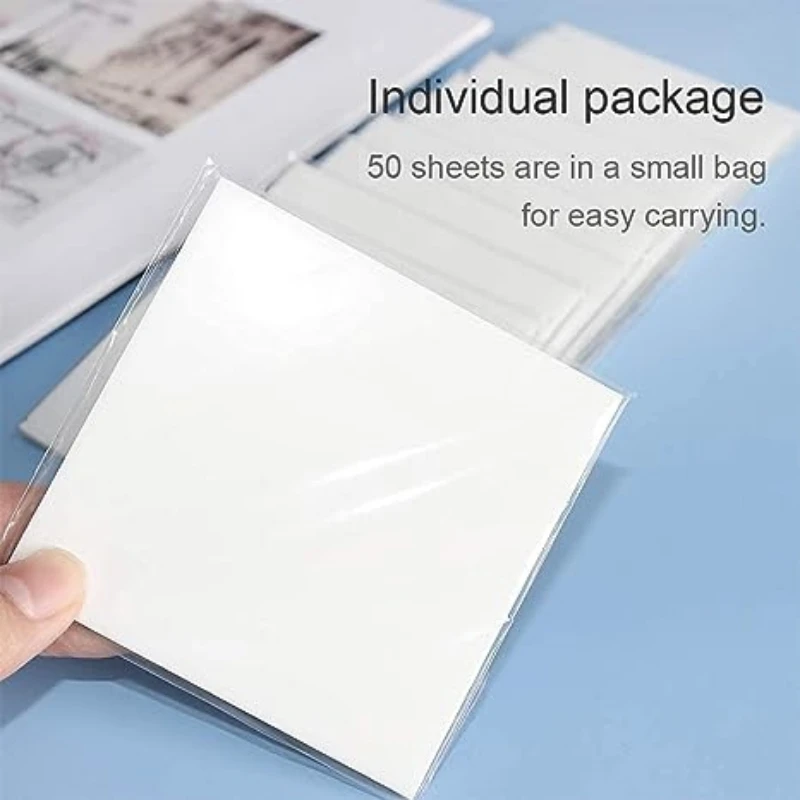 400 Sheets Transparent Sticky Notes Pad , See through Self-adhesive Sticky Notes Pads for Book Annotation, Office, School 3