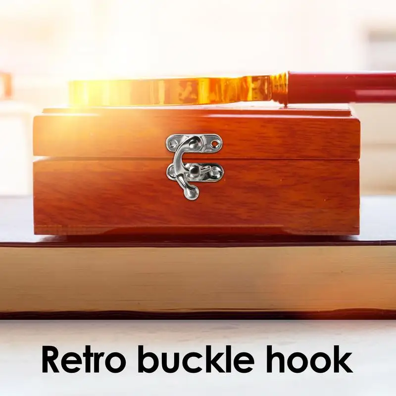 Swing Arm Clasp Latch 2pcs Retro Style Hasp Hook For Antique Box Vintage Style Left And Right Hook Latch For Jewelry Box Toolbox