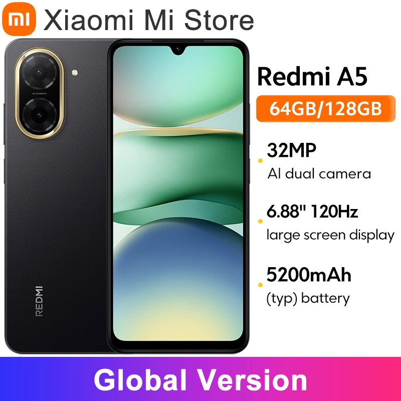 Redmi A5 グローバル版 UNISOC T7250プロセッサー 6.88インチ大画面