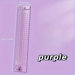 Portable A3 Paper Cutter Trimmer for School, Home, and Office Use (Purple)